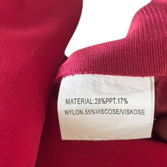 QEARAL Womens XL Deep V Neck Chiffon Blouse Balloon Sleeve Pop Over Fully Lined - Picture 8 of 10